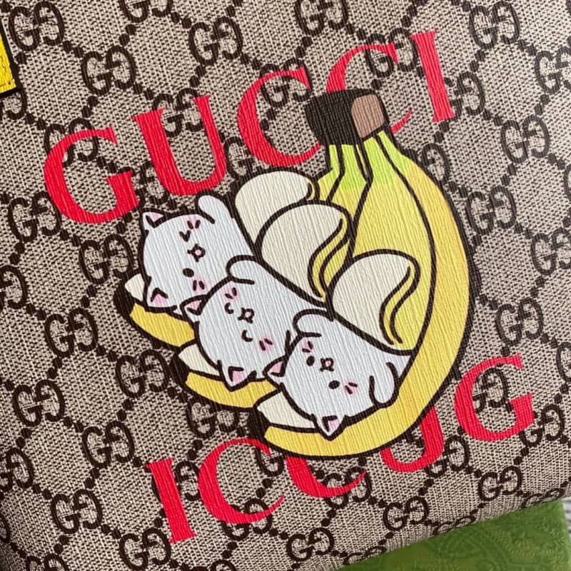 Gvc*1 Children GG Svp*me Canvas Replica Tote Brown 410812