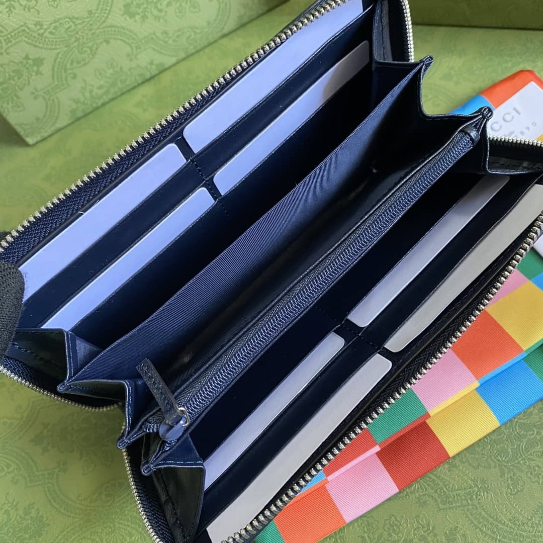 Gvc*1 GG Marmont Large Zip Around Wallet Replica 443123