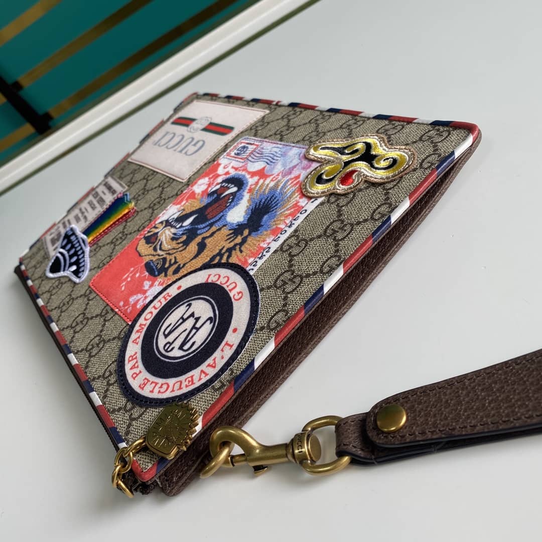 Gvc*1 GG Svp*me Monogram Courrier Zip Pouch Replica 473915
