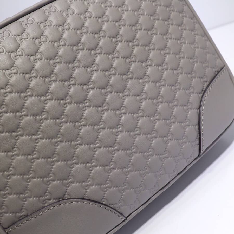 Gvc*1 Bree Gvc*1ssima GG Leather Canvas Camera Bag Replica Gray 449413