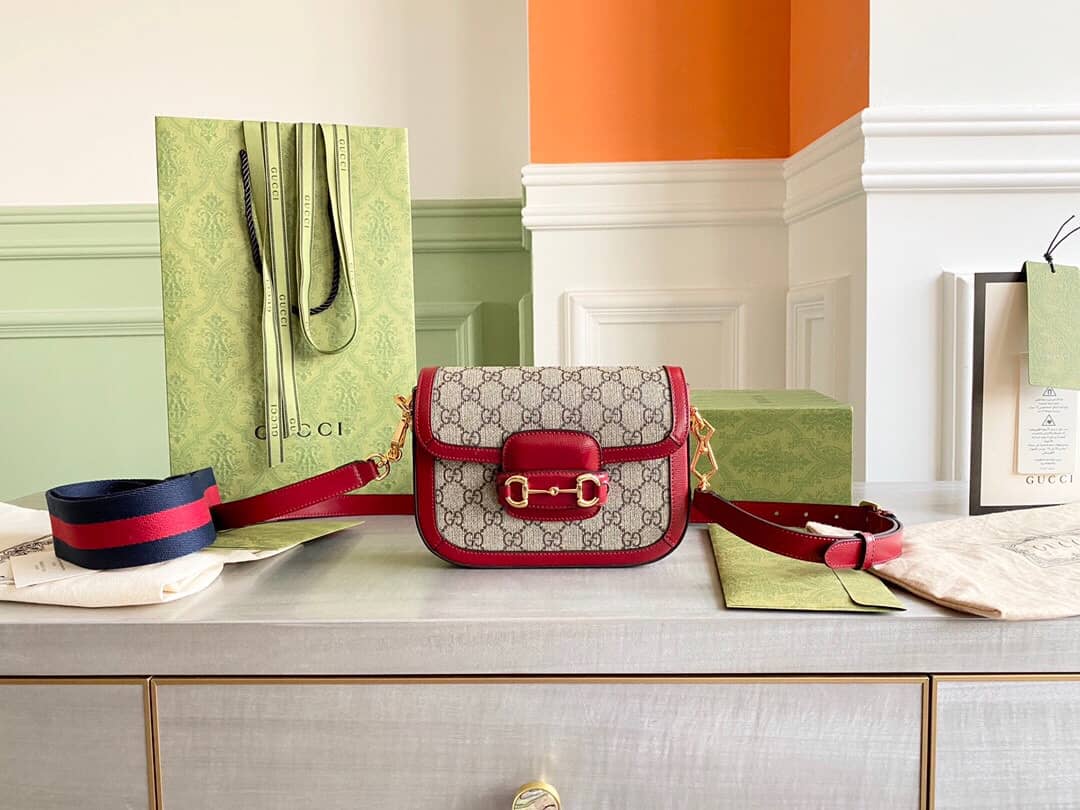 Gvc*1 Horsebit 1955 Mini Bag Replica Red 658574