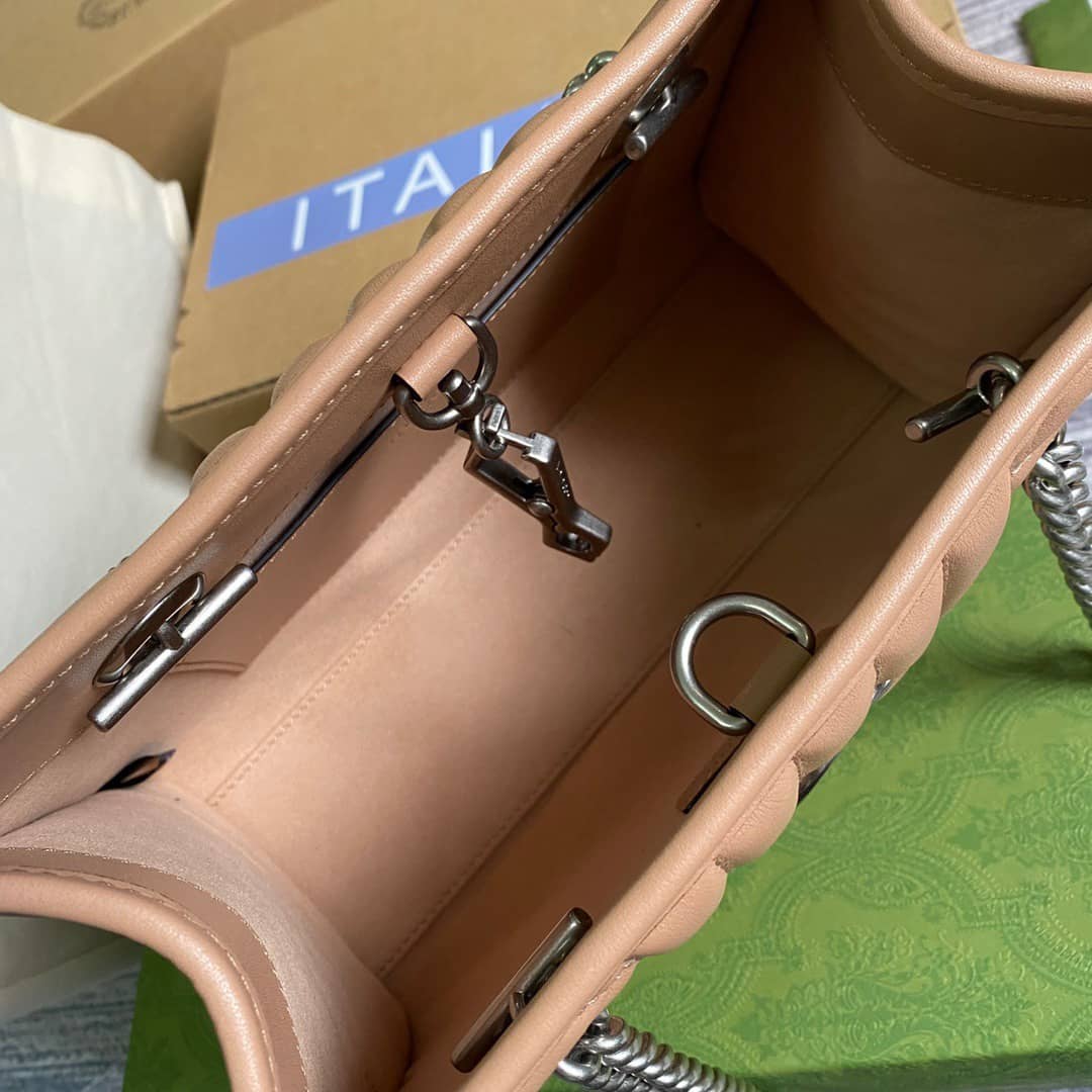 Gvc*1 GG Marmont Small Tote Replica Brown 681483