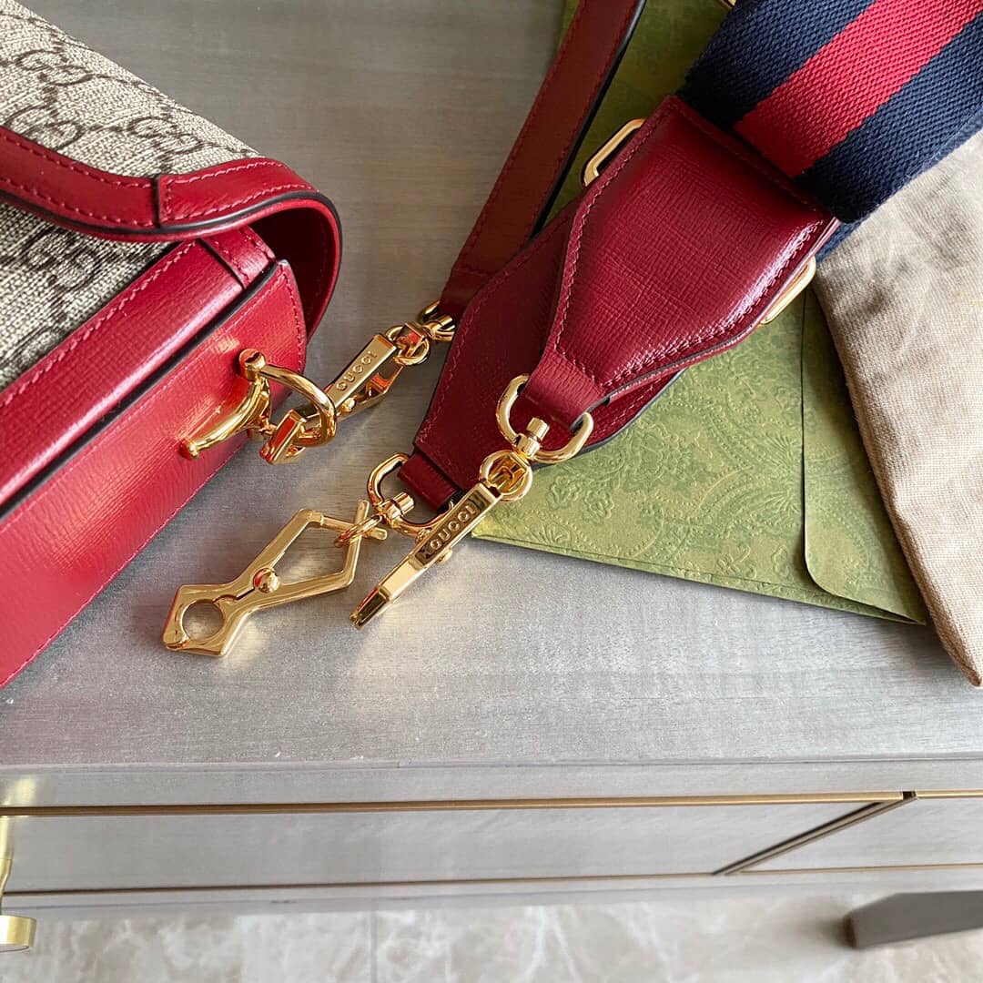 Gvc*1 Horsebit 1955 Mini Bag Replica Red 658574