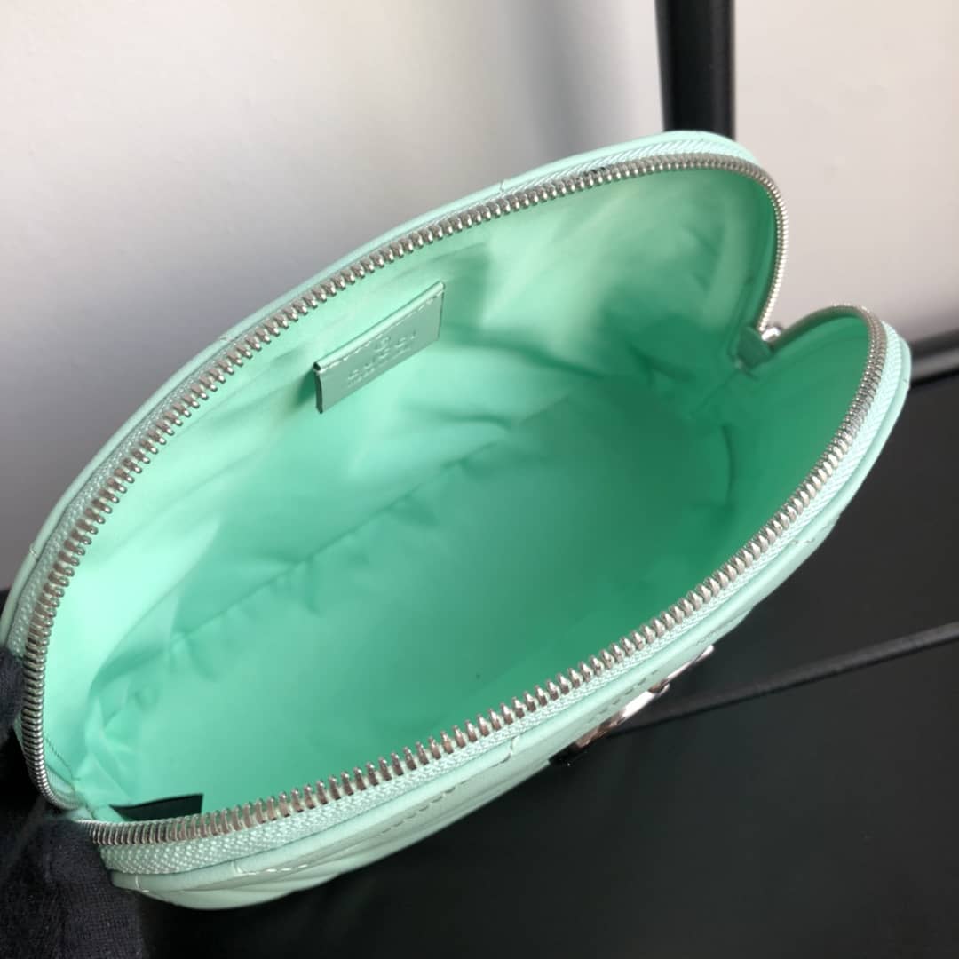 Gvc*1 GG Marmont Quilted Vanity Bag Replica Green 625690