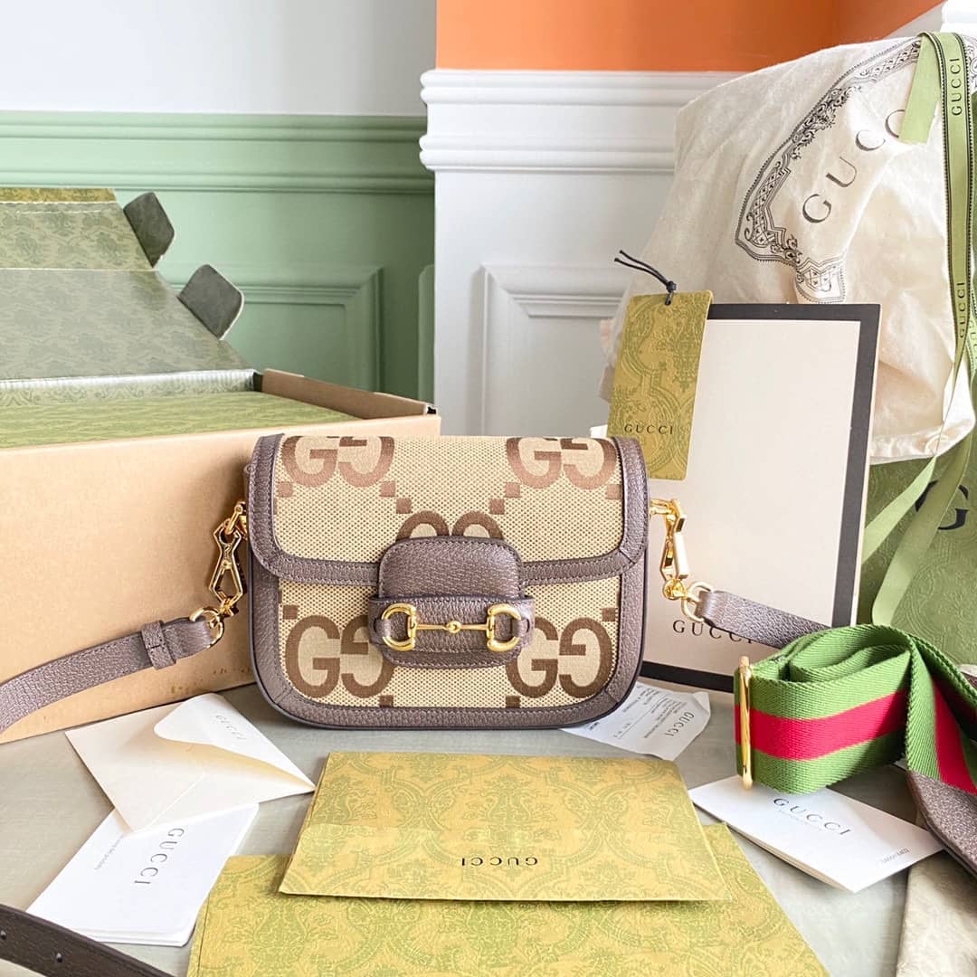 Gvc*1 Horsebit 1955 Mini Shoulder Bag Brown 658574 Replica