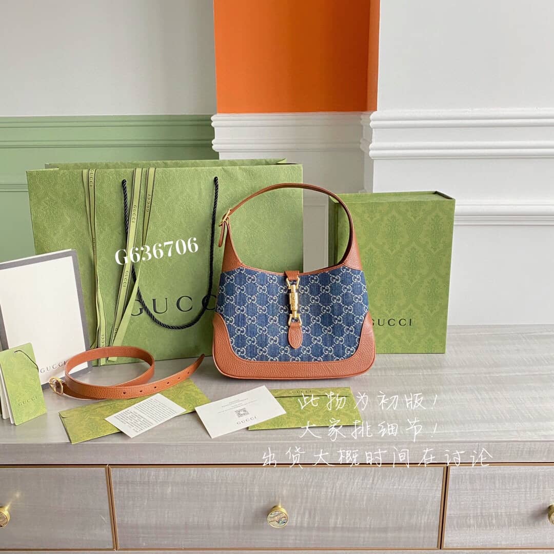 Gvc*1 GG Jackie 1961 Mini Shoulder Bag Replica Blue 637092