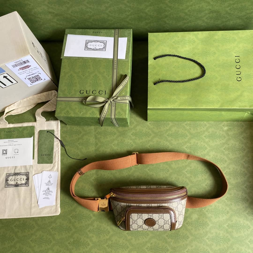 Best Replica Gvc*1 Interlocking GG Svp*me Belt Bag Replica 682933(ColaReps)