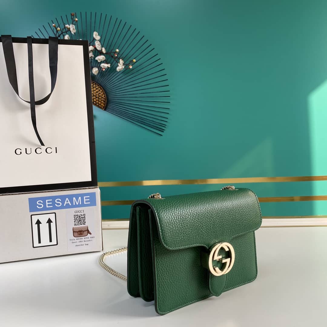 Gvc*1 Interlocking Leather Chain Crossbody Bag Replica 510304