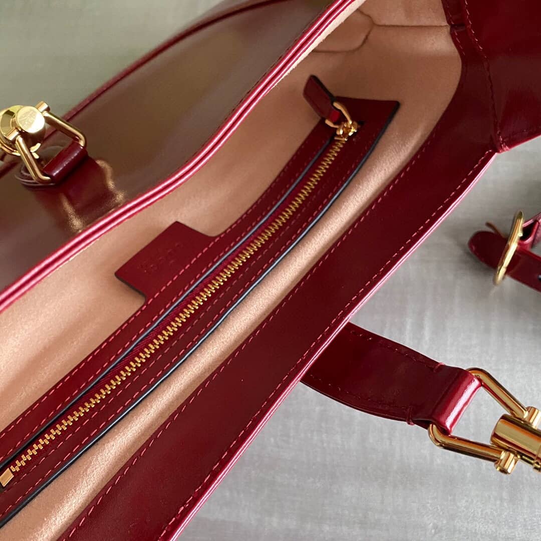 Gvc*1 GG Jackie 1961 Small Hobo Shoulder Bag Replica Red 636709