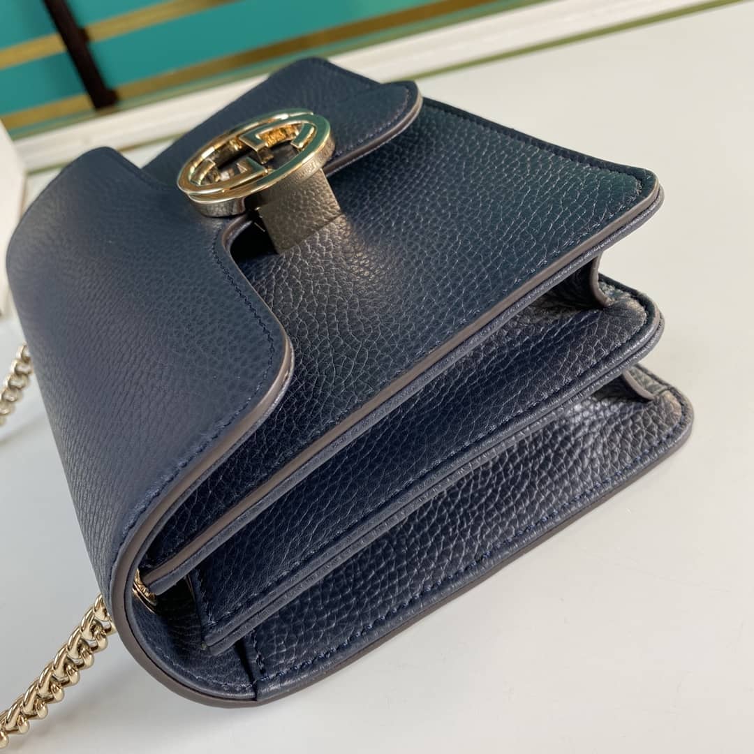 Gvc*1 Interlocking Leather Chain Crossbody Bag Replica 510304