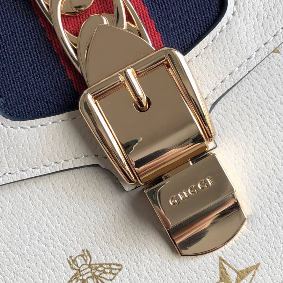 Gvc*1 Sylvie Small Leather Shoulder Bag Replica White 524405