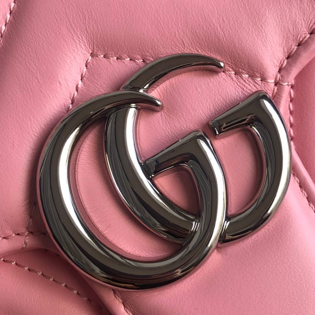 Gvc*1 GG Marmont Mini Matelasse Shoulder Bag Replica Pink 446744