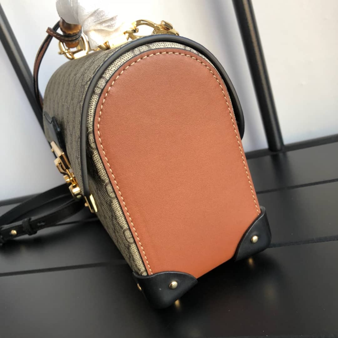 Gvc*1 Padlock GG Small Bamboo Shoulder Bag Replica Brown 603221