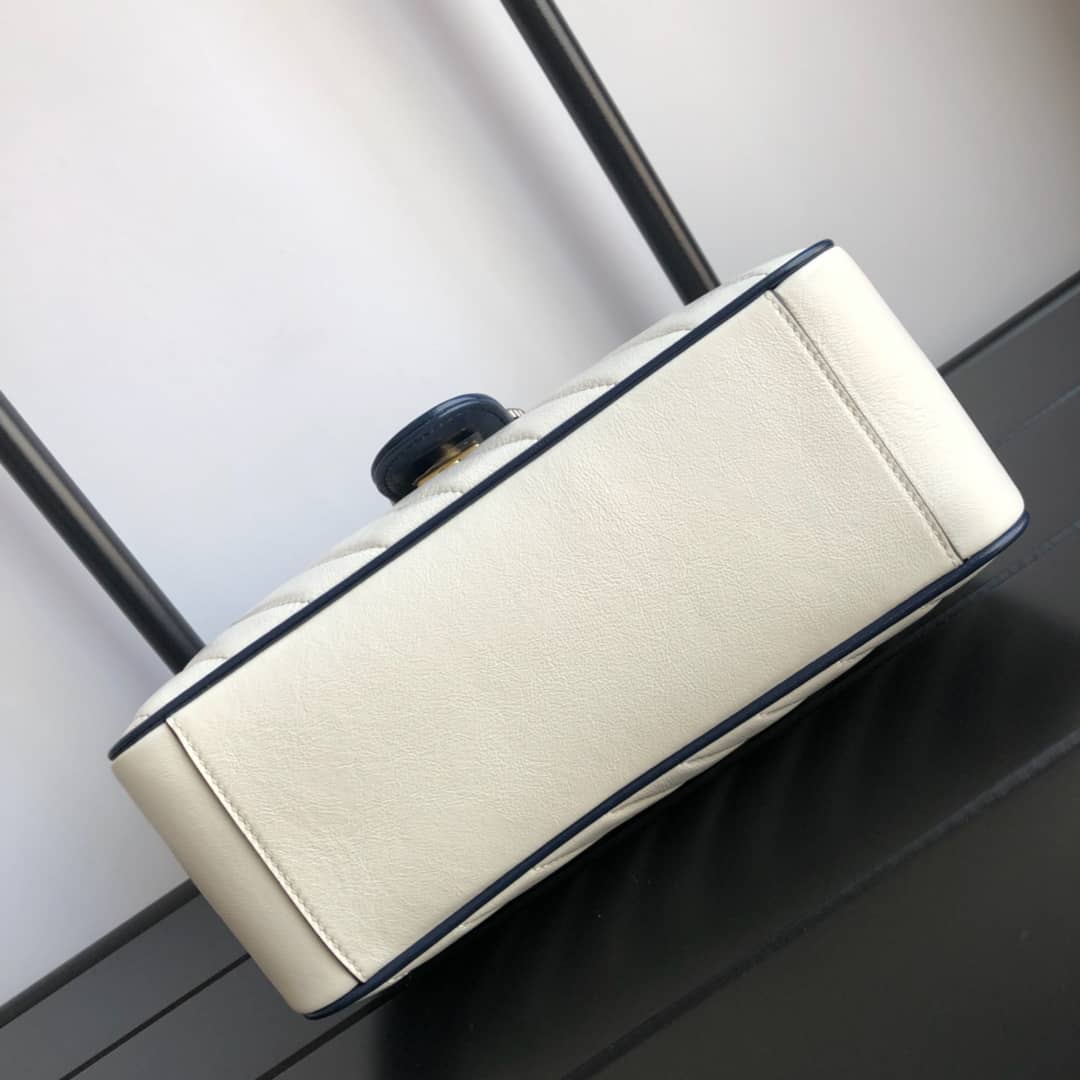 Gvc*1 Marmont Dupe GG Marmont Replica Bag White 498100