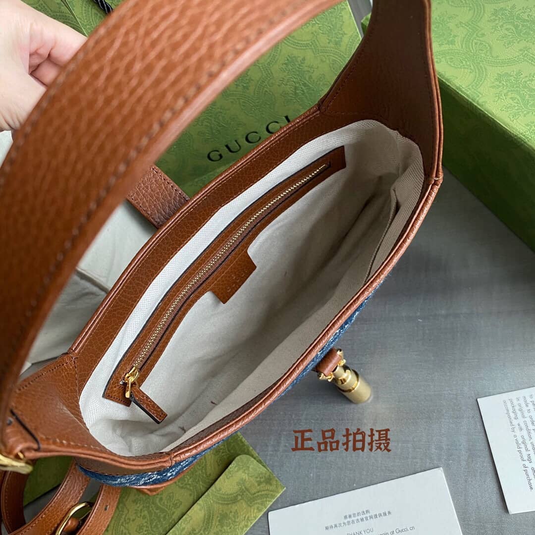 Gvc*1 GG Jackie 1961 Mini Shoulder Bag Replica Blue 637092