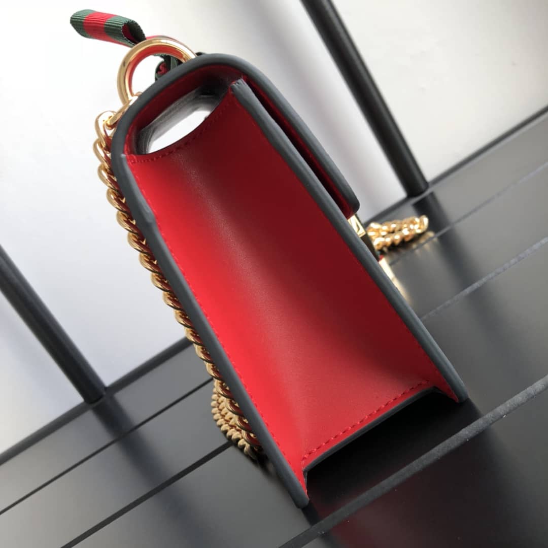 Gvc*1 Sylvie Leather Mini Chain Shoulder Bag Replica Red 431666