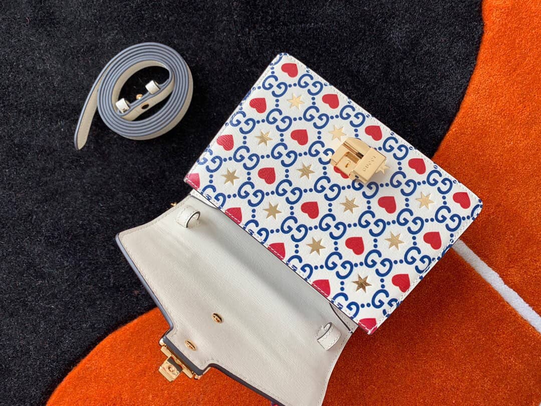 Gvc*1 Sylvie Leather Mini Shoulder Bag Replica White Blue 470270