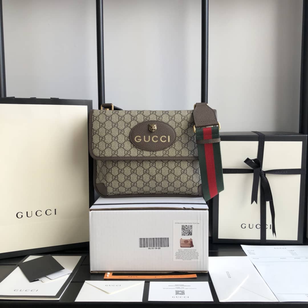 Gvc*1 GG Svp*me Cat Head Messenger Bag Replica 495654