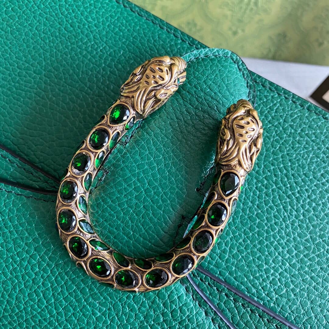 Gvc*1 Dionysus Dupe GG Svp*me Dionysus Chain Replica Shoulder Bag Green 400249