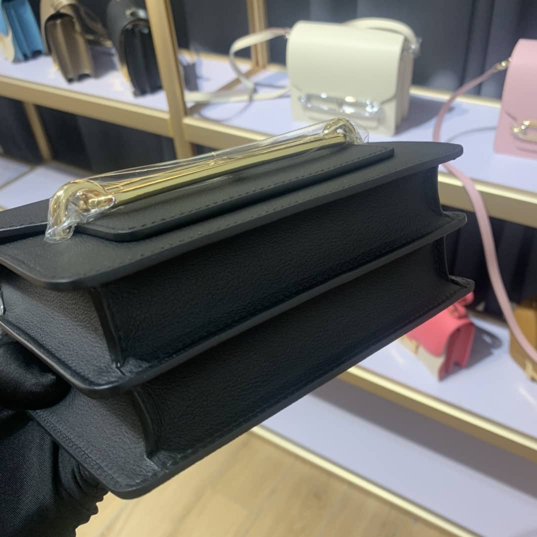 H**me5 Roulis Mini Sac Evercolor Calfskin Leather Crossbody Bag