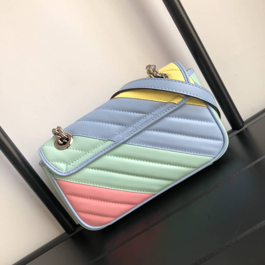 Gvc*1 GG Marmont Mini Matelasse Shoulder Bag Replica Colorful 446744