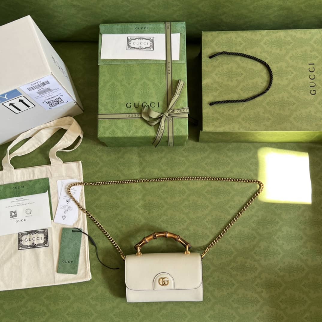 Gvc*1 GG Small Top Handle Tote Bag With Bamboo 675794 Replica