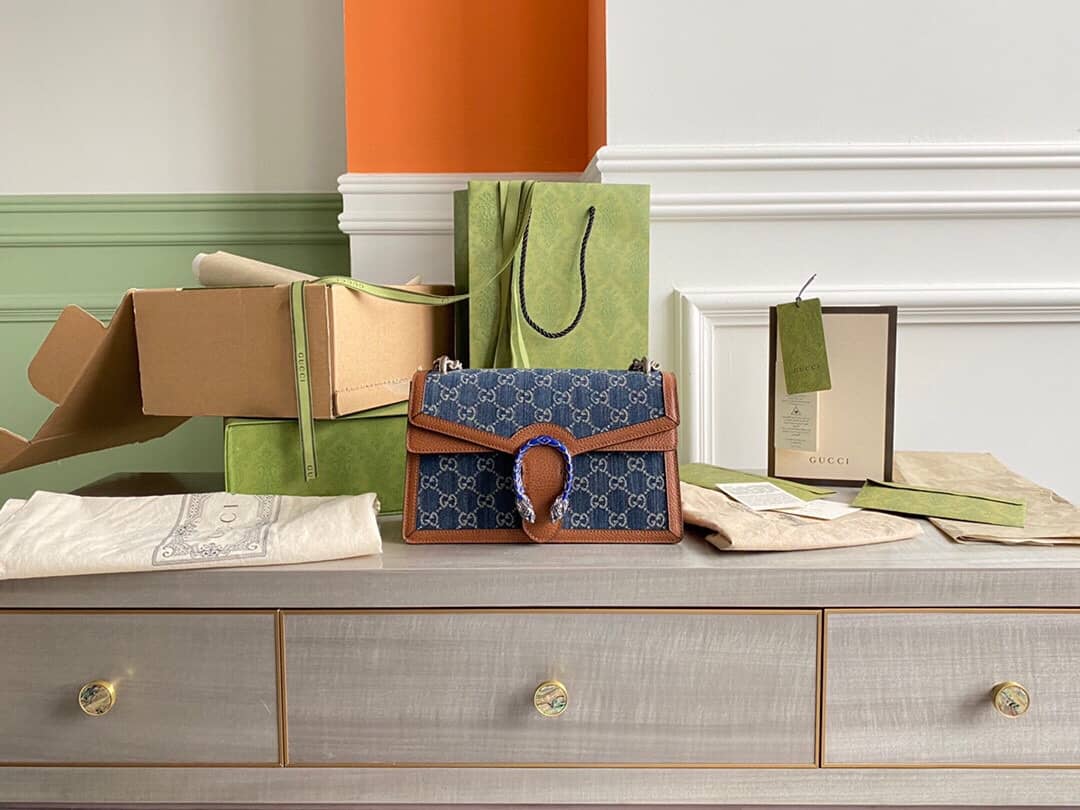 Gvc*1 Dionysus Dupe  GG Svp*me Dionysus Chain Shoulder Bag Replica Blue 400249