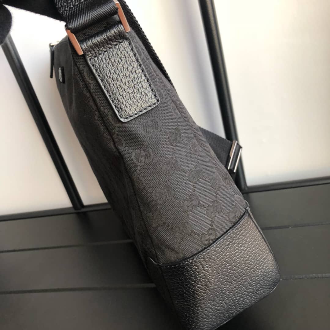 Gvc*1 GG Canvas Shoulder Bag Replica Black 110054