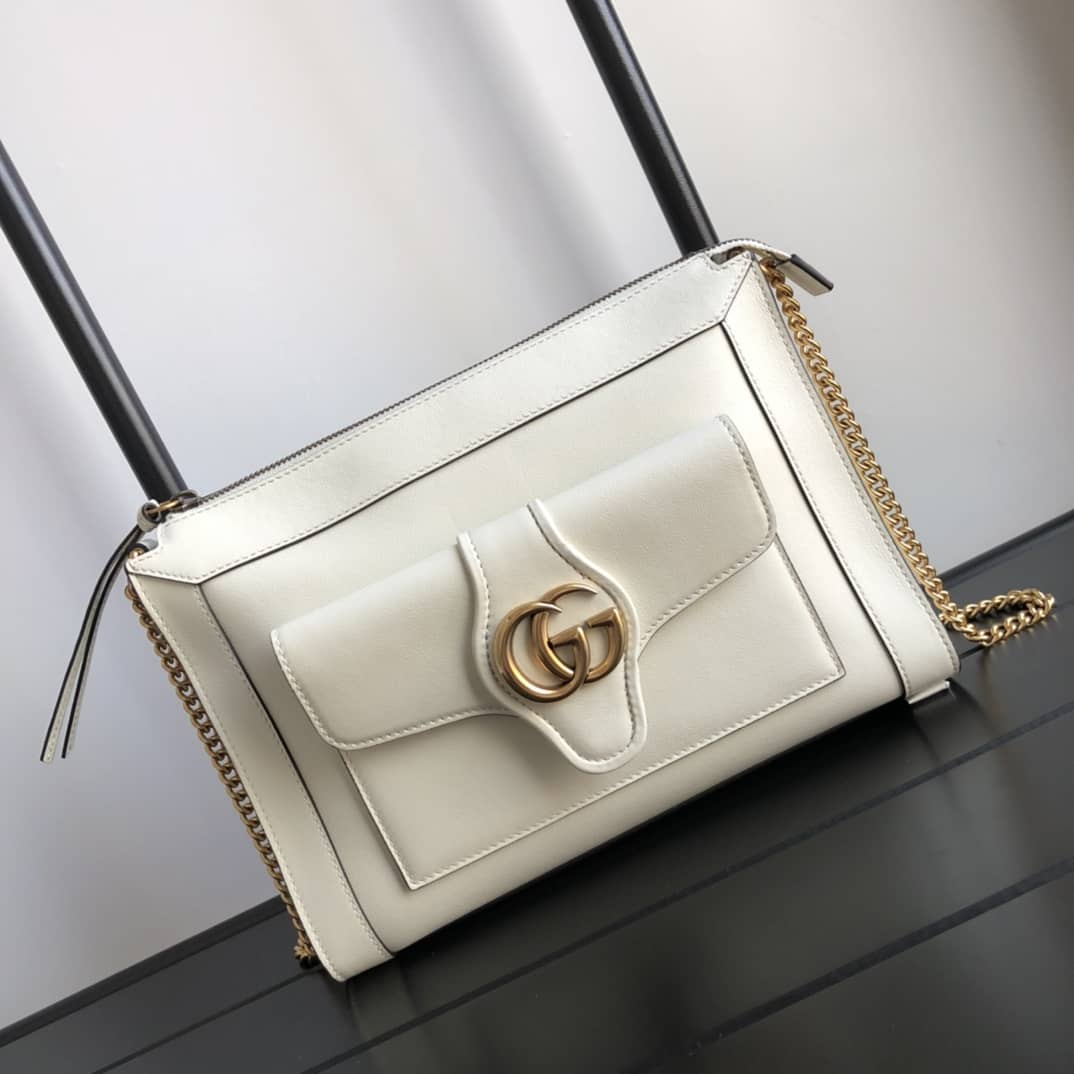 Gvc*1 Small Shoulder Bag With Double G Replica White 648999