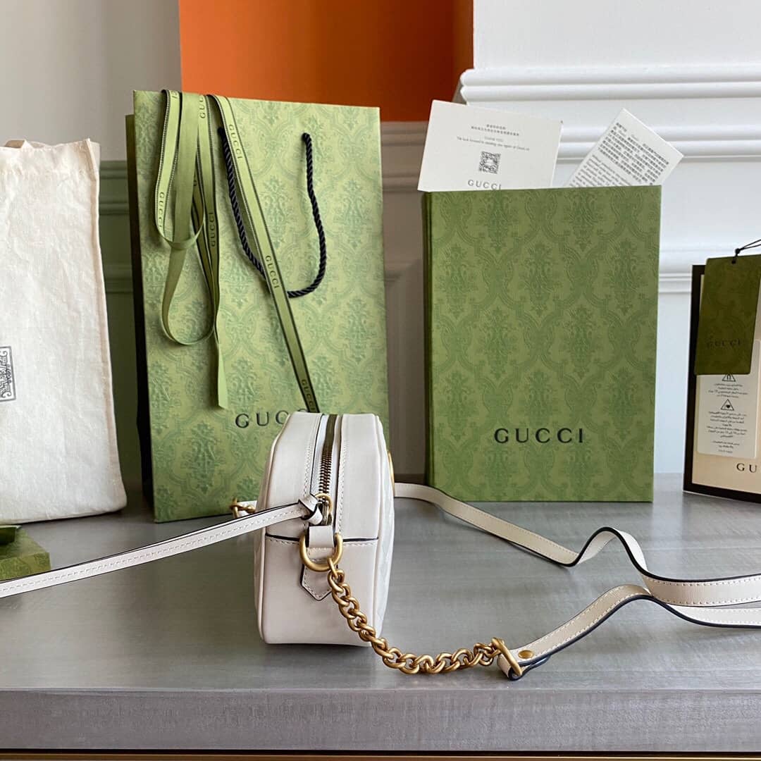 Gvc*1 GG Marmont Matelassé Mini Bag Replica White 448065