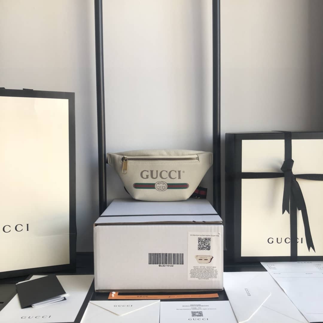 Gvc*1 Print Small Waist Body Belt Bag Replica White 527792