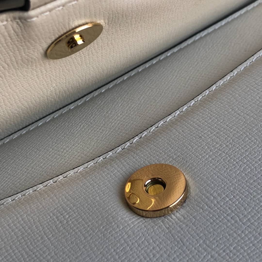 Gvc*1 GG Ring Torchon Leather Shoulder Bag Replica White 589474