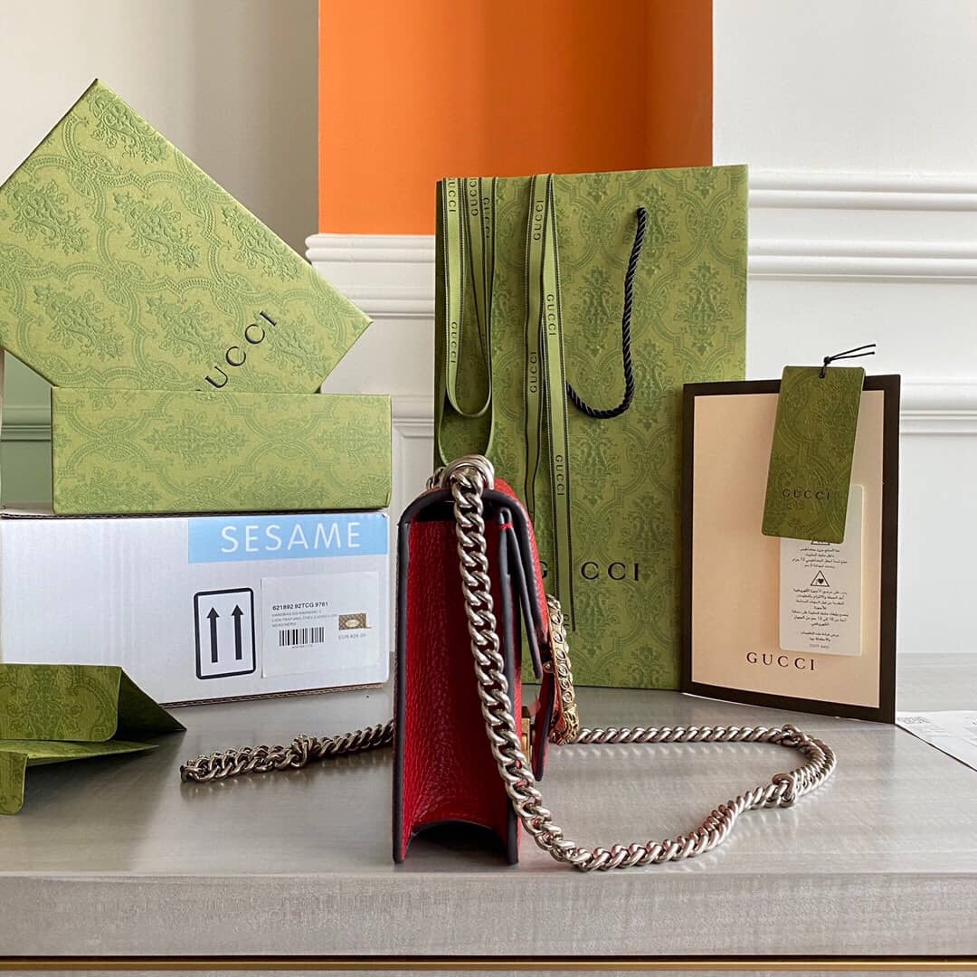 Gvc*1 Dionysus Dupe GG Svp*me Dionysus 2way Mini Chain Shoulder Bag Replica Red 421970