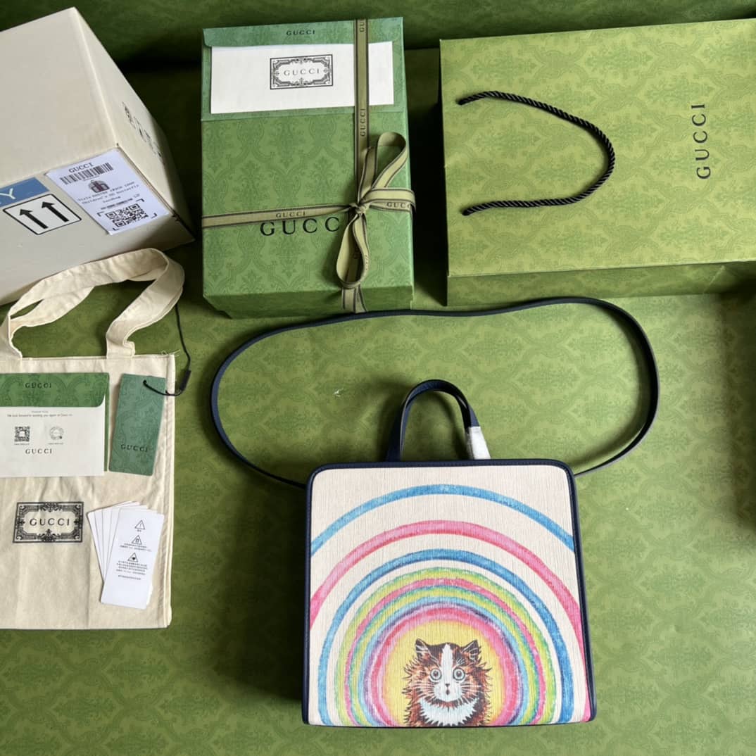 Gvc*1 Children Cat Print 630542 Replica Tote Bag