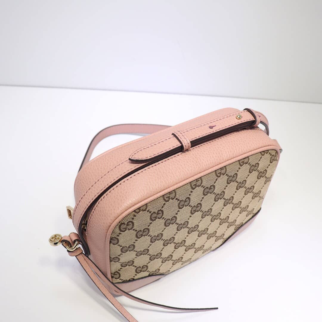 Gvc*1 GG Canvas Messenger Bag Replica Pink 449172