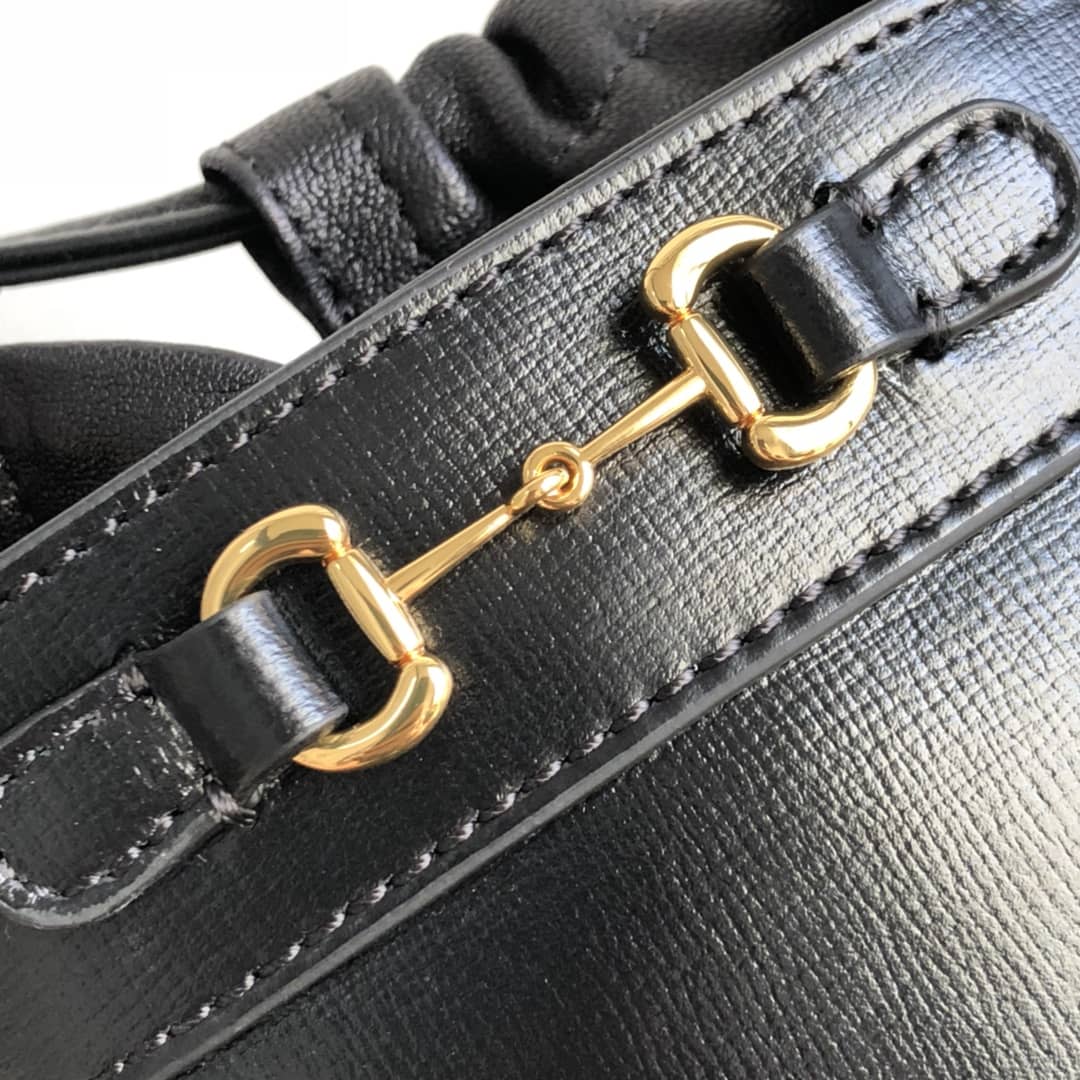 Gvc*1 Horsebit 1955 Small Bucket Bag Replica Black 637115