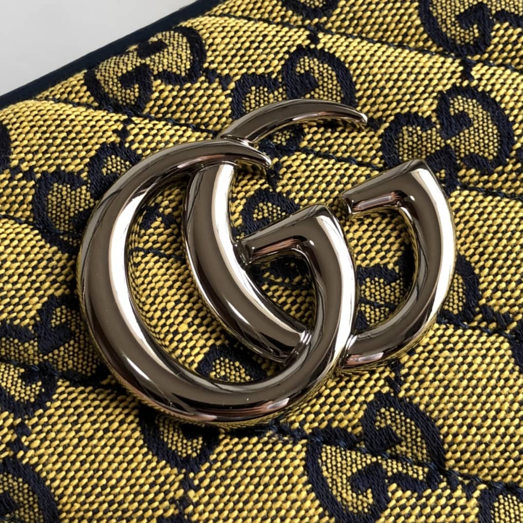 Gvc*1 GG Marmont Small Shoulder Handbag Camera Bag Replica Yellow 447632