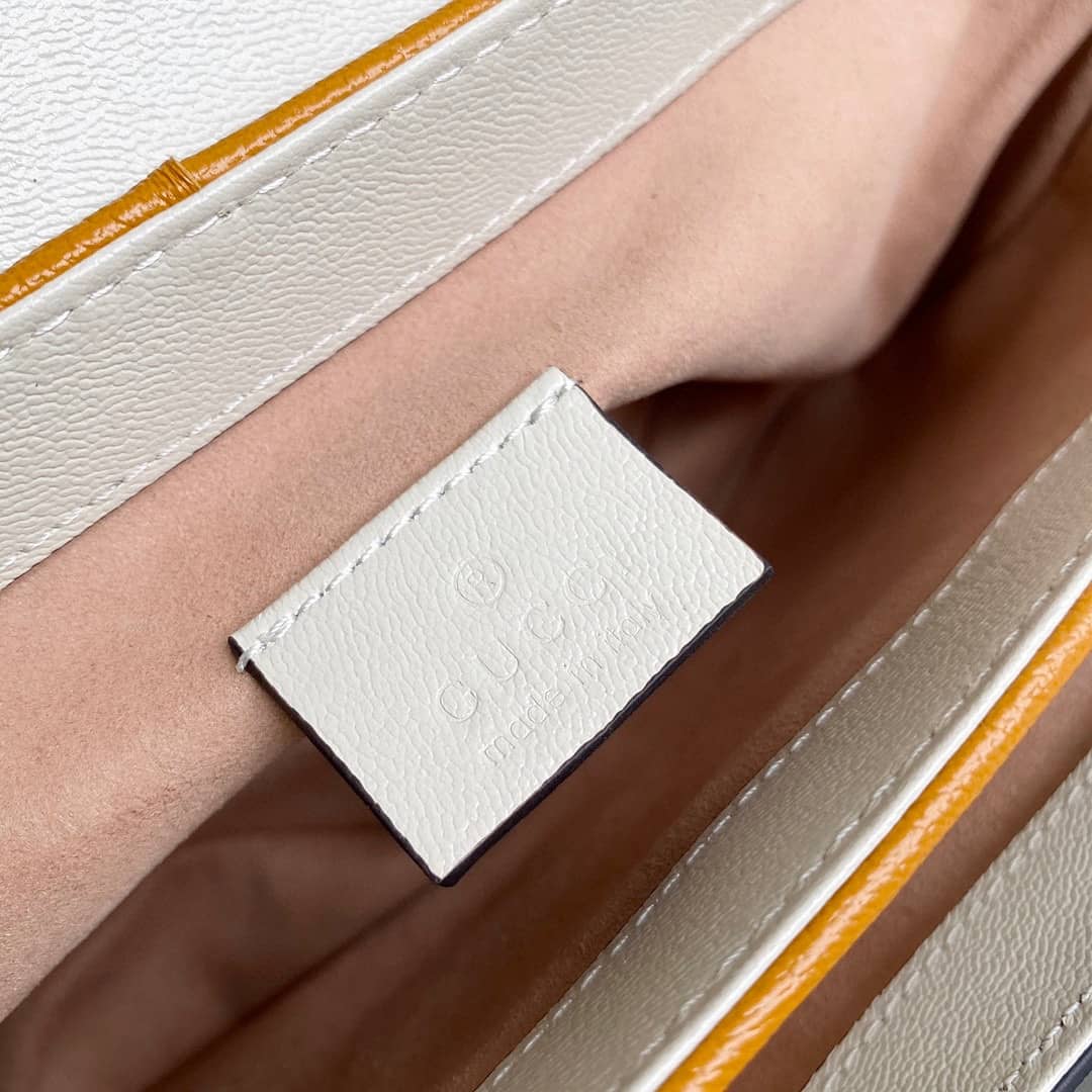 Gvc*1 Padlock Mini GG Svp*me Shoulder Bag Replica White 658487