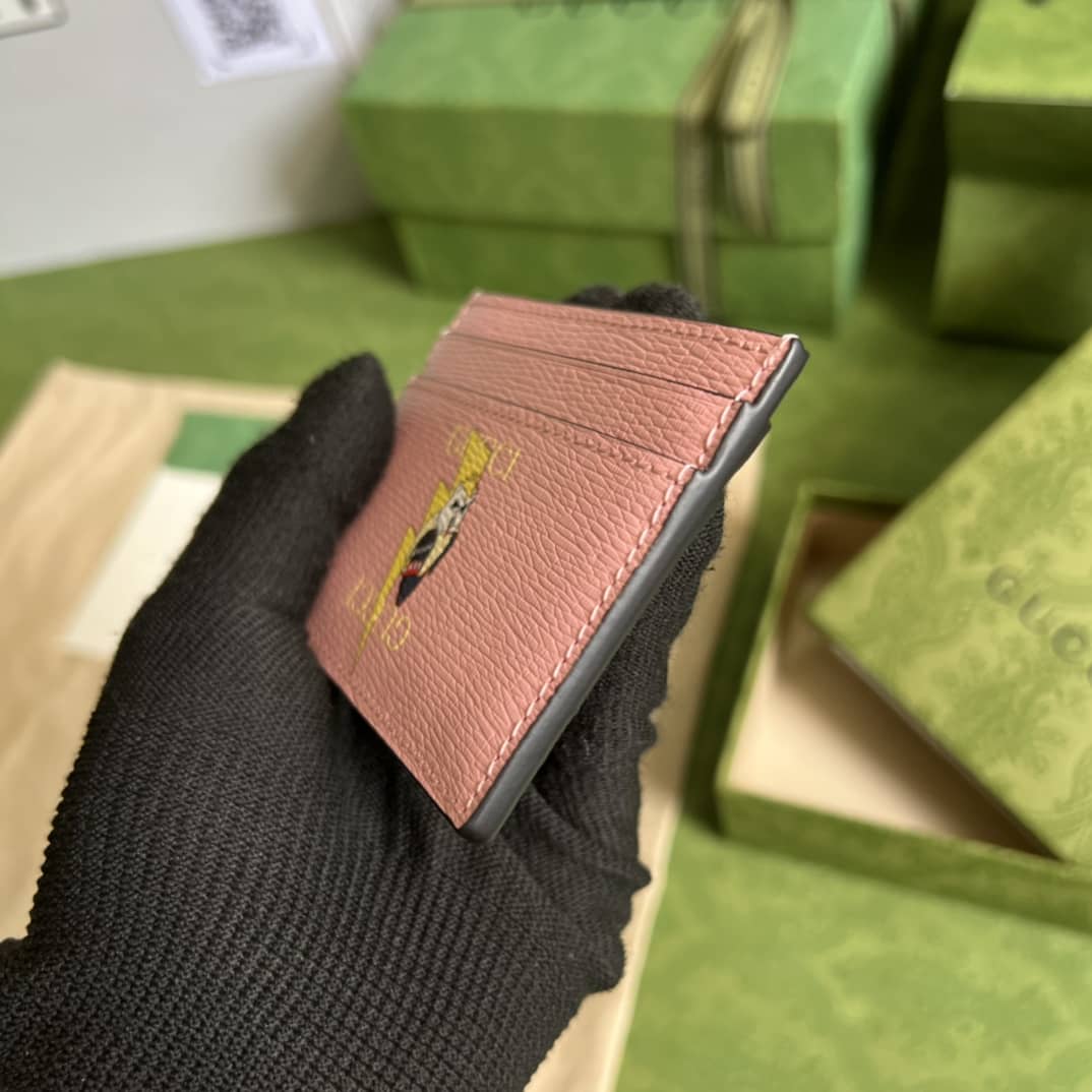 Gvc*1 Star Bananya Print Card Case Pink 701064 Replica Wallet