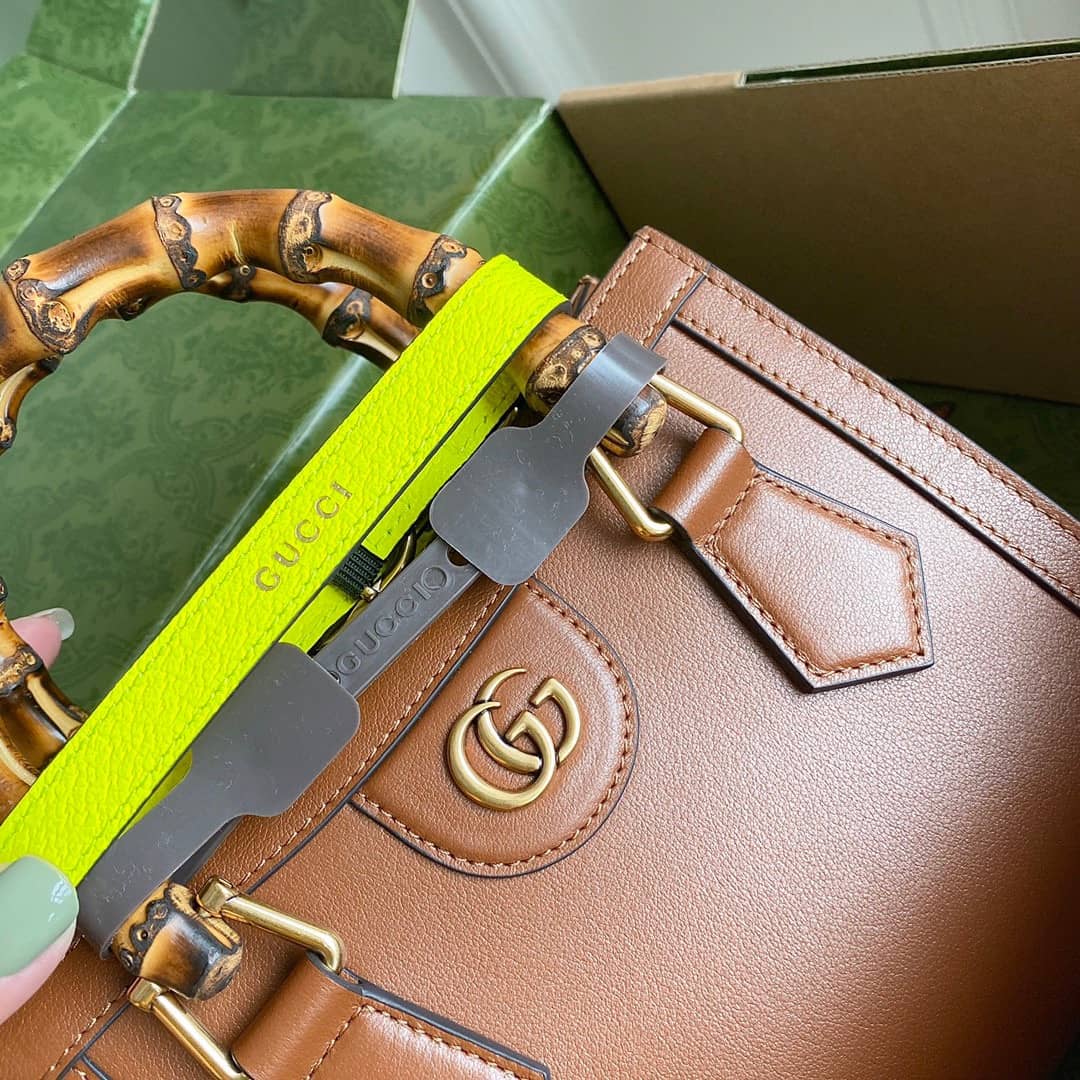 Gvc*1 Diana Mini Bamboo Tote Bag Replica Brown 655661