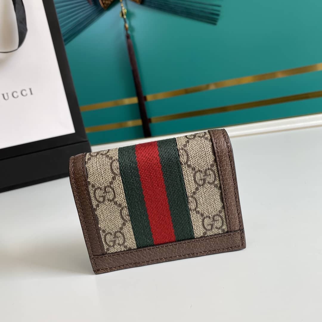 Gvc*1 Ophidia GG Card Case Wallet Replica 523155