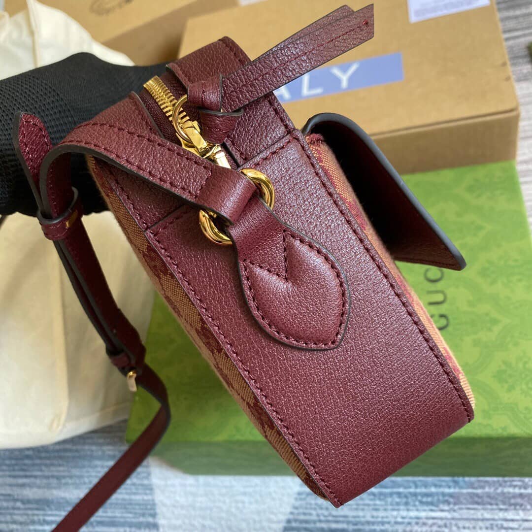 Gvc*1 Horsebit 1955 GG Crossbody Bag Replica Red 645454