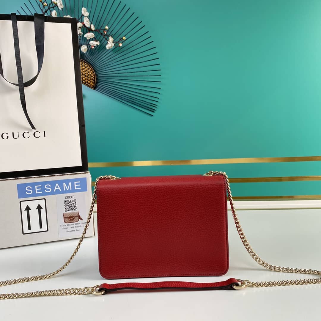 Gvc*1 Interlocking Leather Chain Crossbody Bag Replica 510304