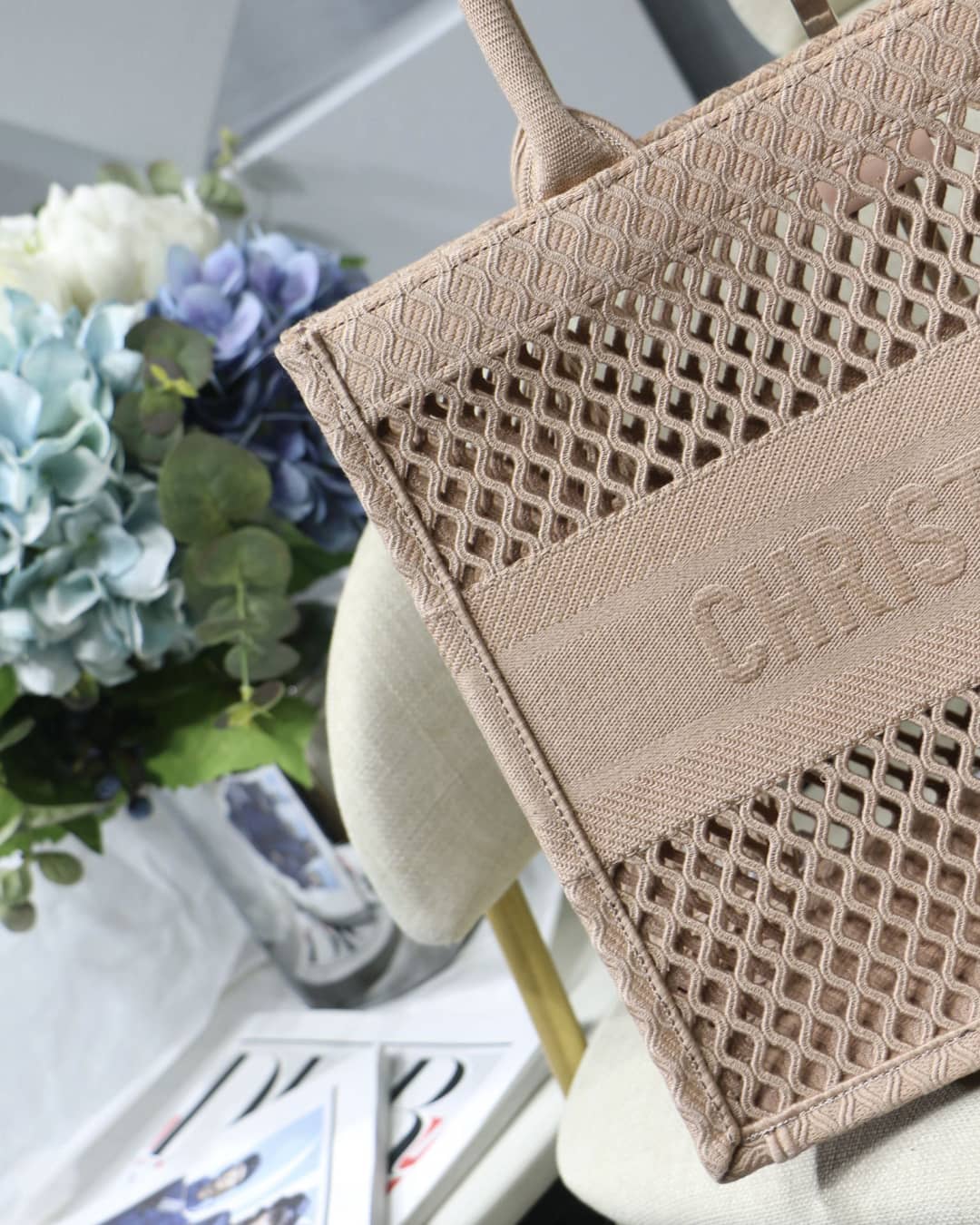 Chr1st1an D10r Mesh Book Tote Bag Dupe