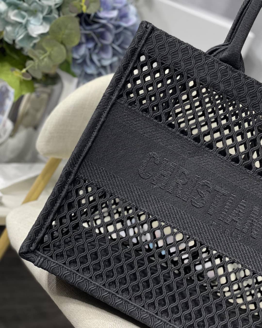 Chr1st1an D10r Mesh Book Tote Bag Dupe