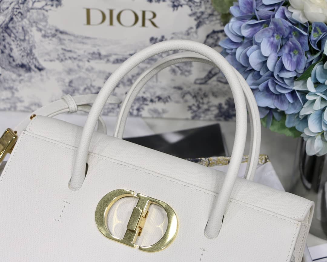 Chr1st1an D10r Box Calfskin Large St. Honore Tote