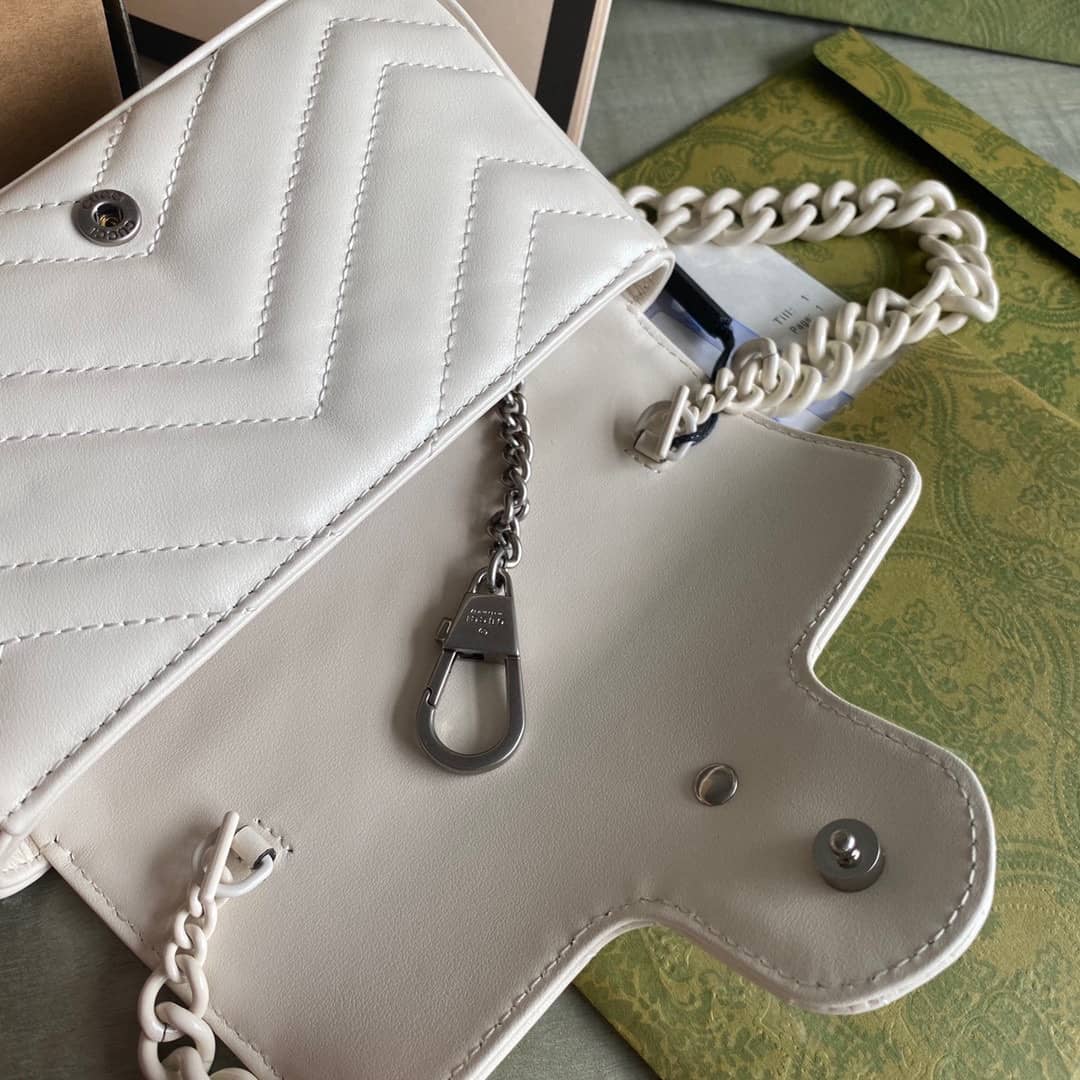 Gvc*1 GG Marmont Quilting S*per Mini 476433 Replica Crossbody Bag