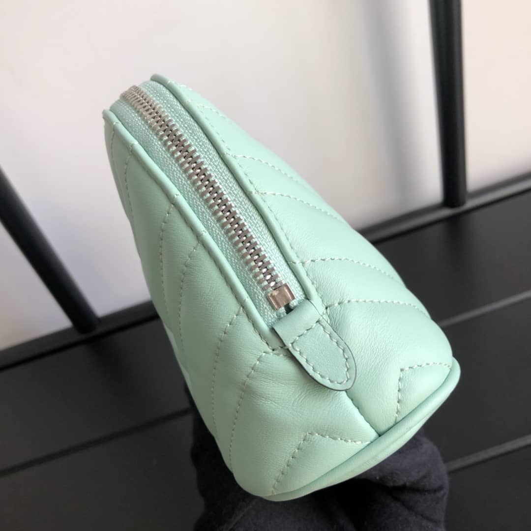 Gvc*1 GG Marmont Quilted Vanity Bag Replica Green 625690