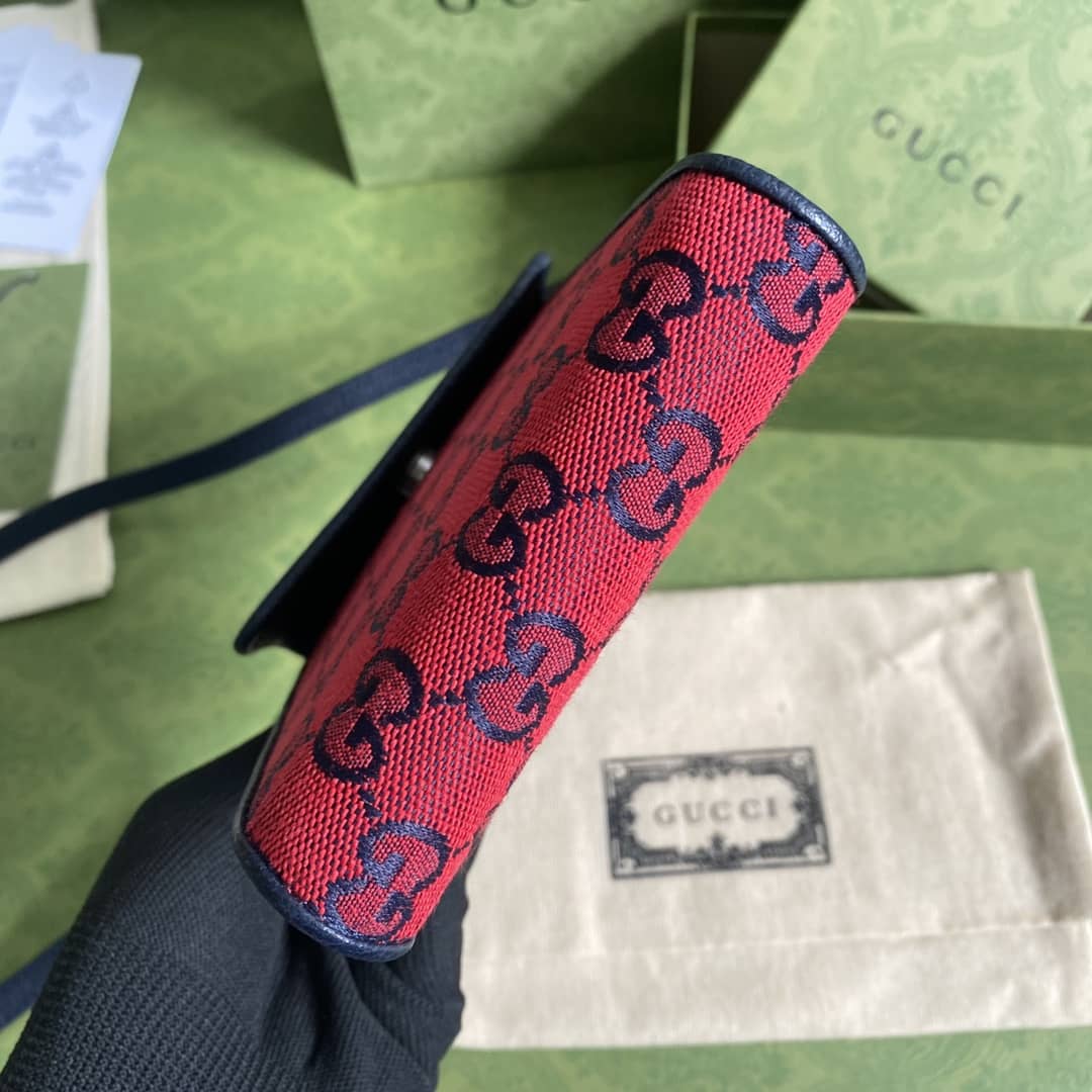 Gvc*1 GG Multicolor Mini Bag Replica Red 657582