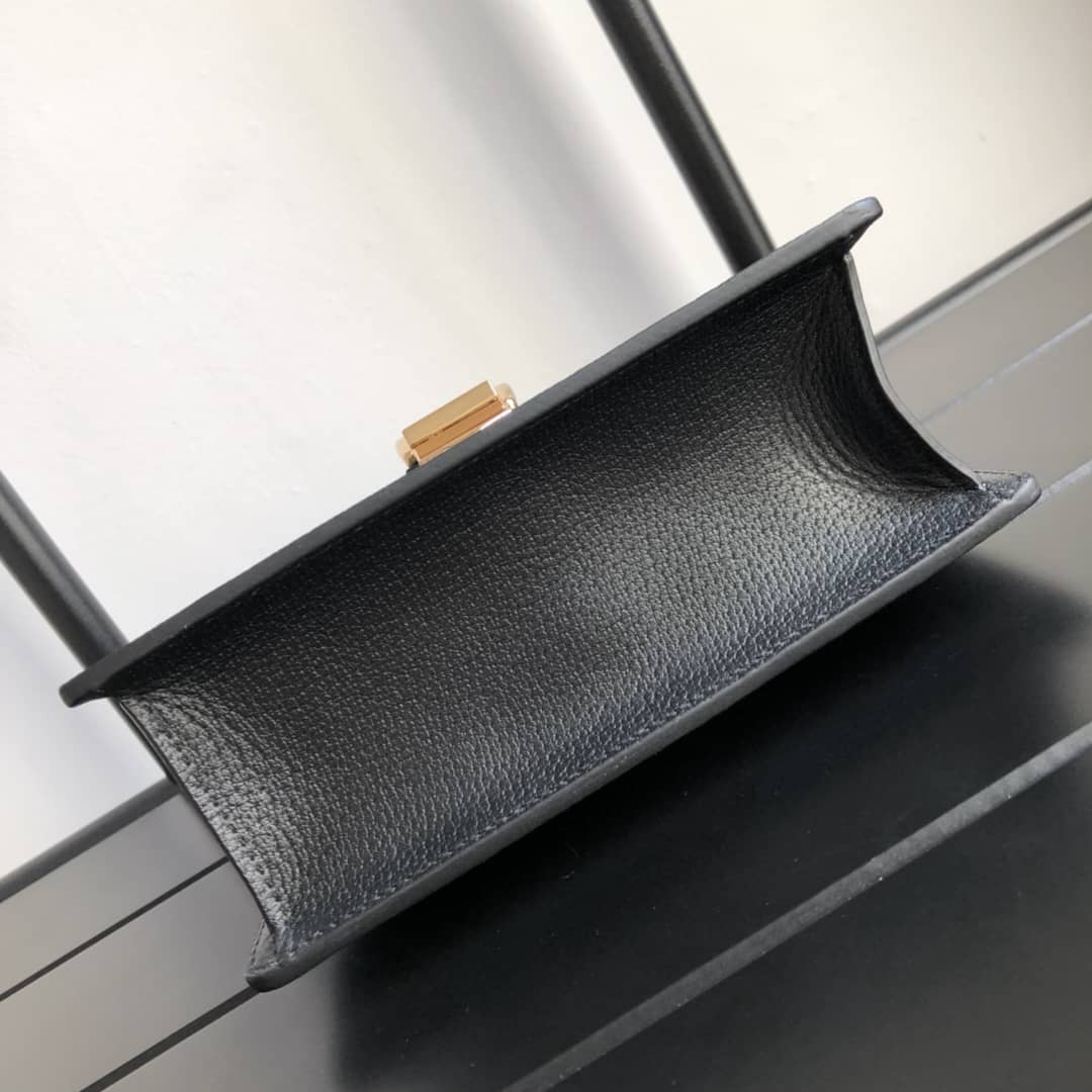 Gvc*1 GG Sylvie Mini Shoulder Bag Replica Black 470270